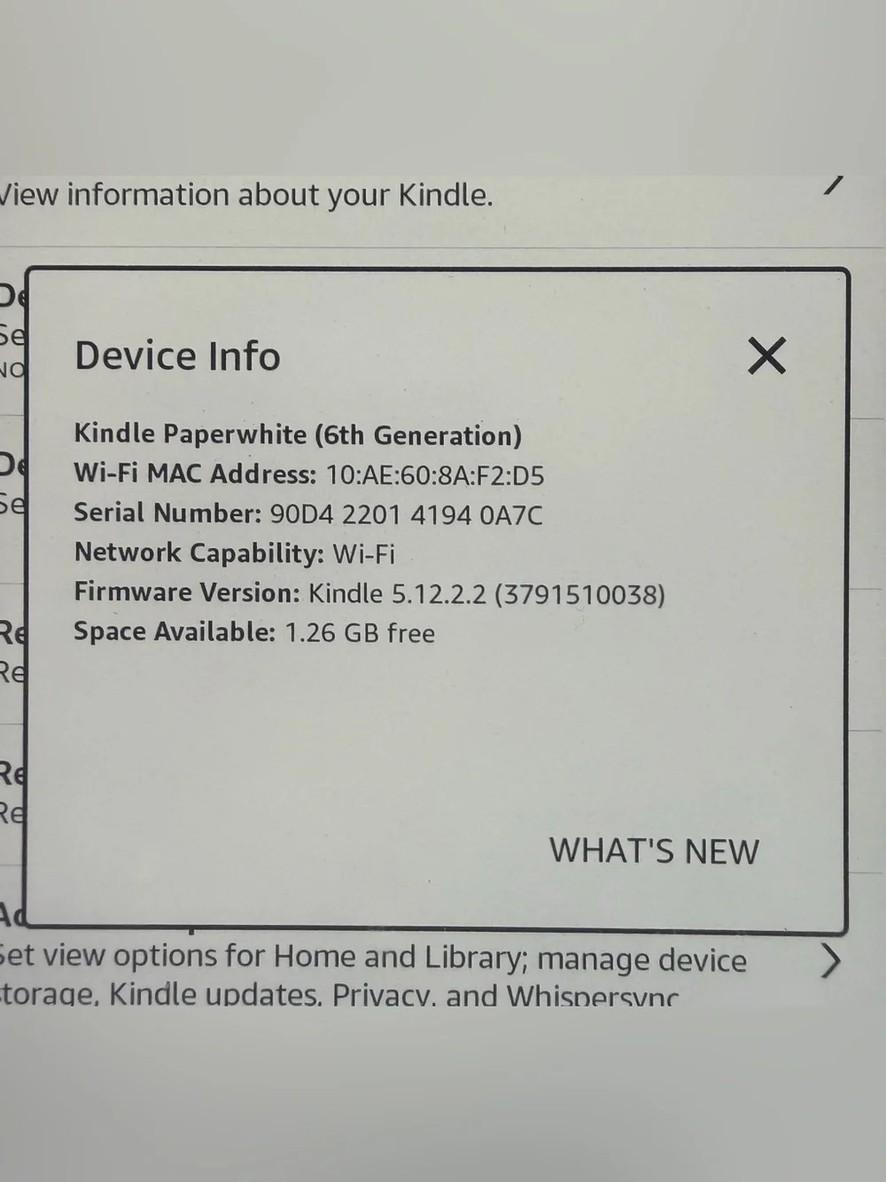 Amazon Kindle Paperwhite (6th Generation) with Black Cover